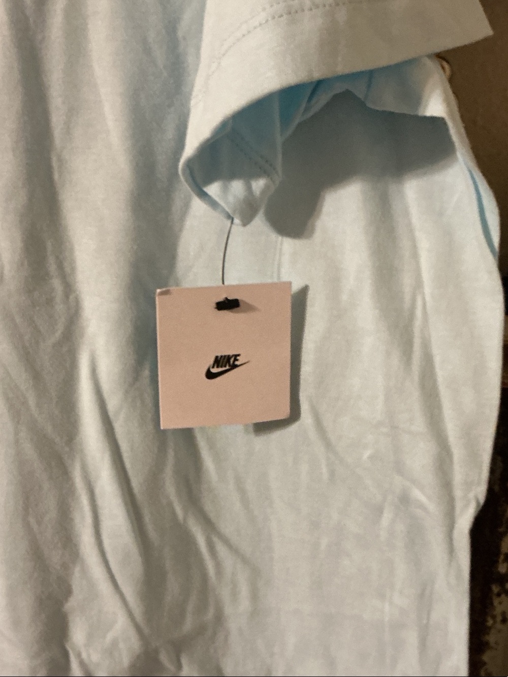 Nike Light Blue Short Sleeve Tee with White Logo - Picture 2 of 4